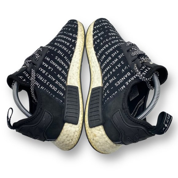 Adidas S76519 Boost NMD R1 Blackout Lace-up Running Sneakers Size 8.5 Men's - Picture 6 of 8